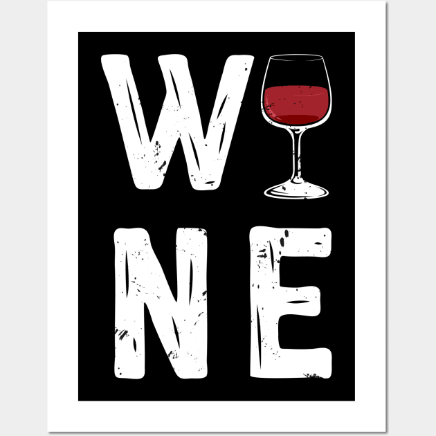 Shirts and Gifts for passionate wine lovers red wine white Wall Art by Shirtbubble